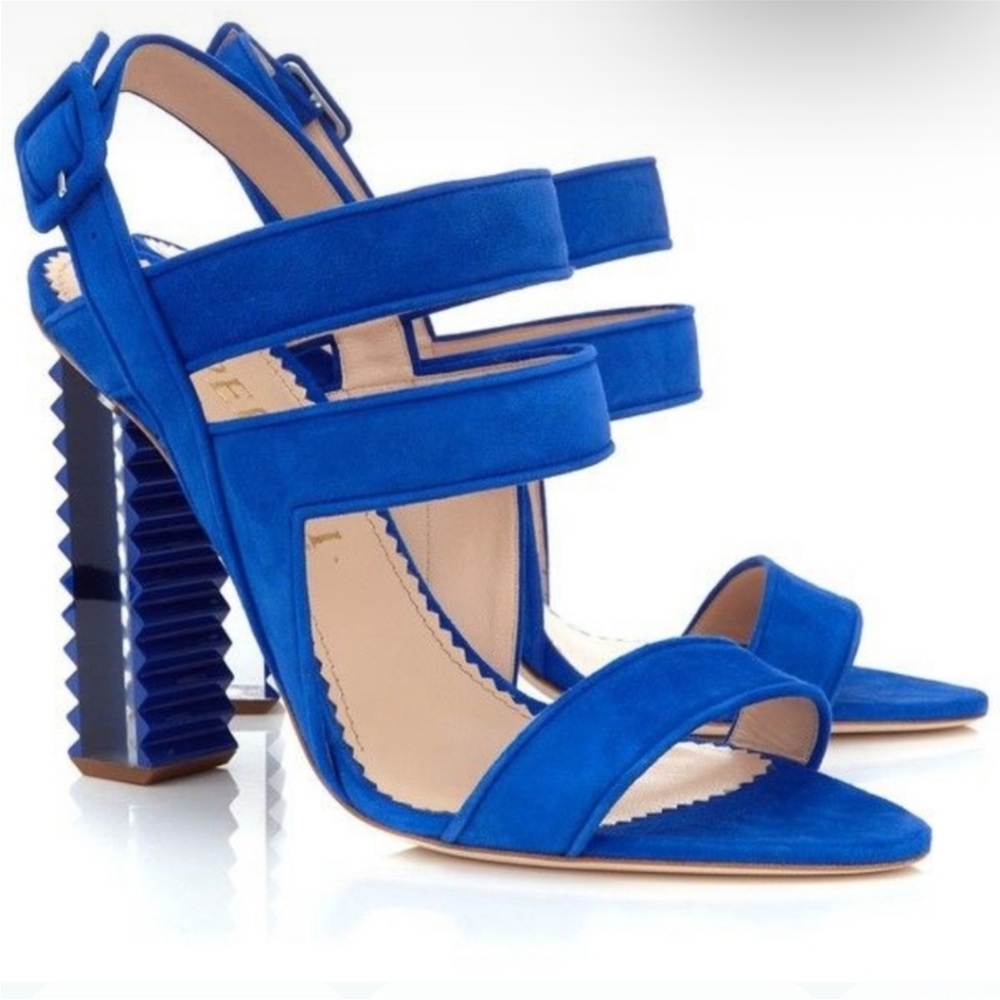 APERLAI Designer Cobalt Suede SANDAL